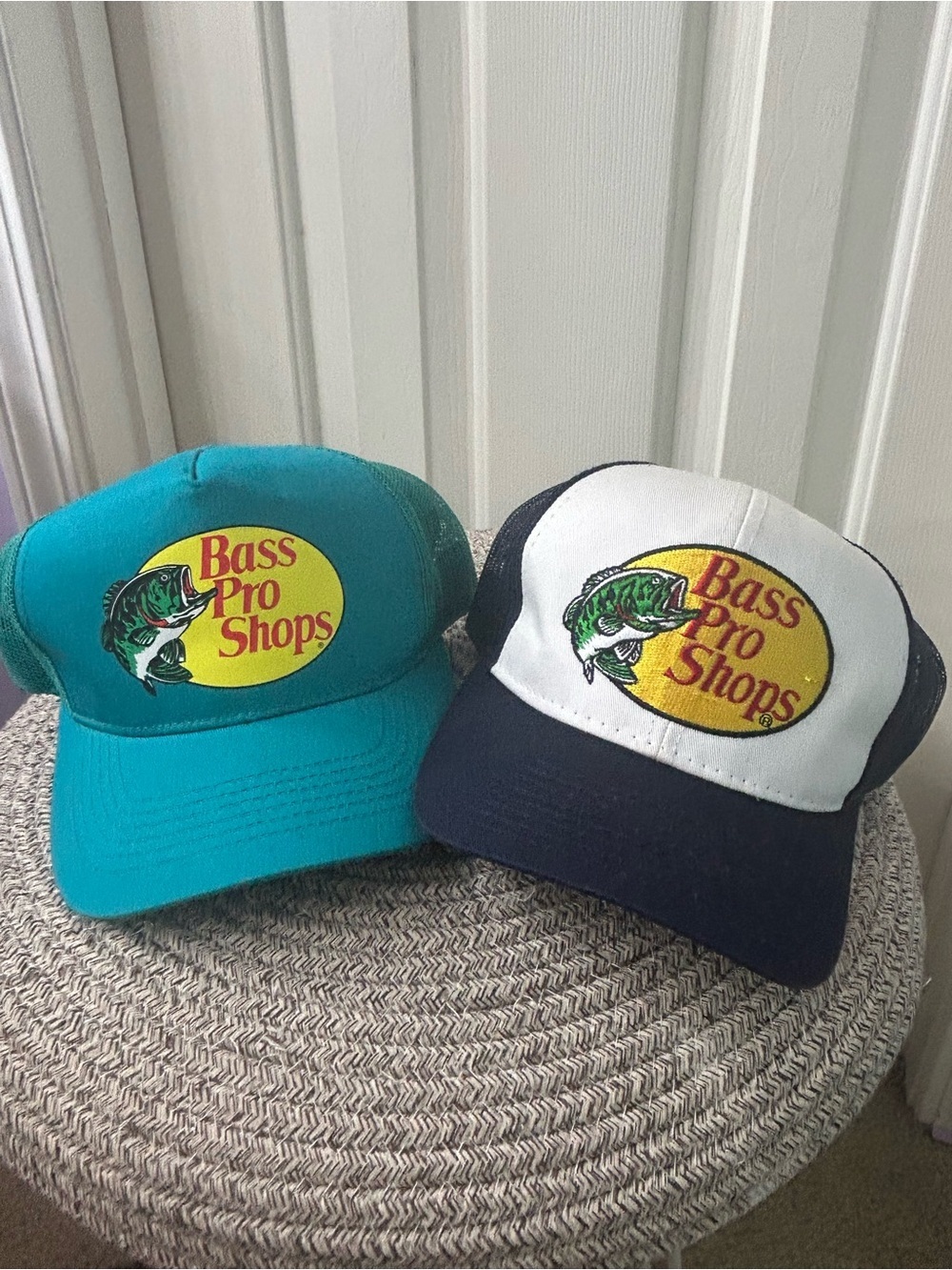 Bass Pro Shops Men’s Trucker Hat Lot (2) Mesh Adjustable SnapBack